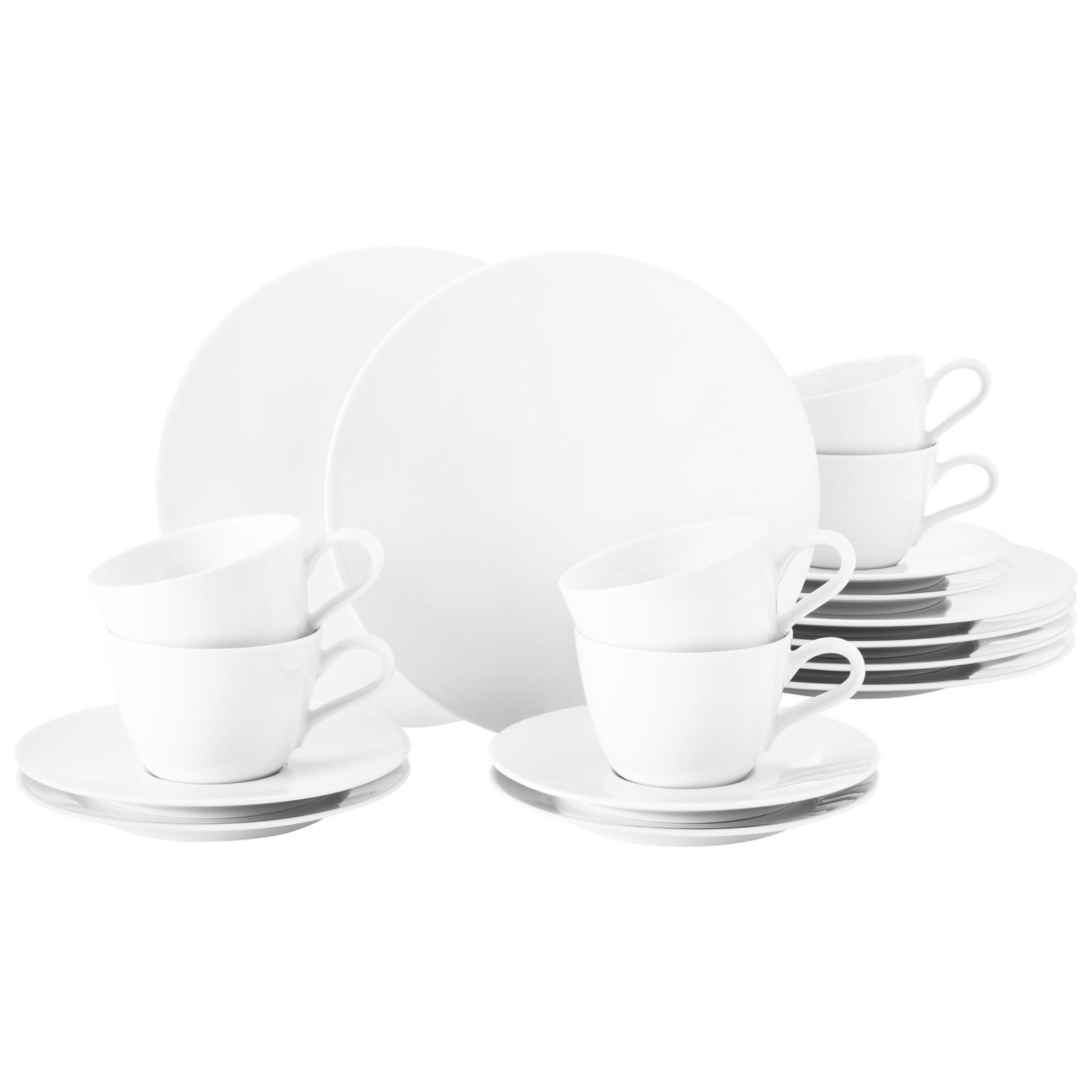 KAFFEESERVICE Life Weiß weiß 18-tlg. - Weiß, Keramik (24/18.1/43cm) - Seltmann Weiden