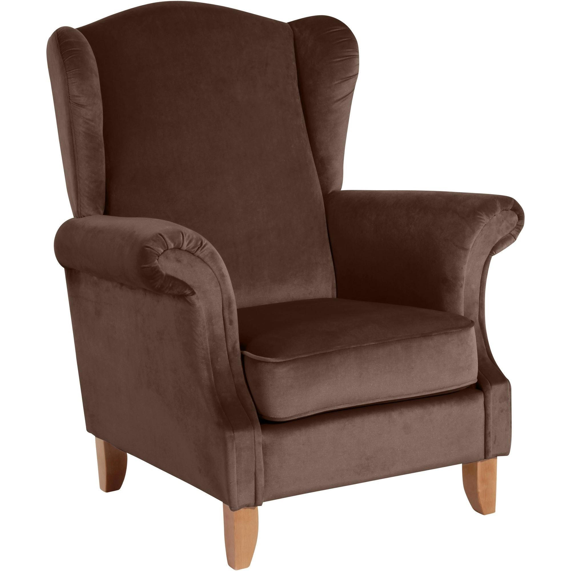58aufmkessel Ohrensessel Braun 88x108x84 cm