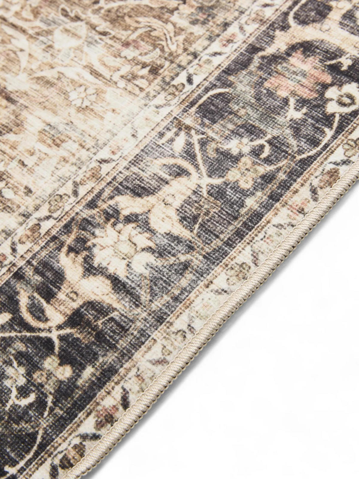 VINTAGE-TEPPICH George waschbar 160x230 cm - Taupe/Anthrazit, Kunststoff (160/230cm) - benuta