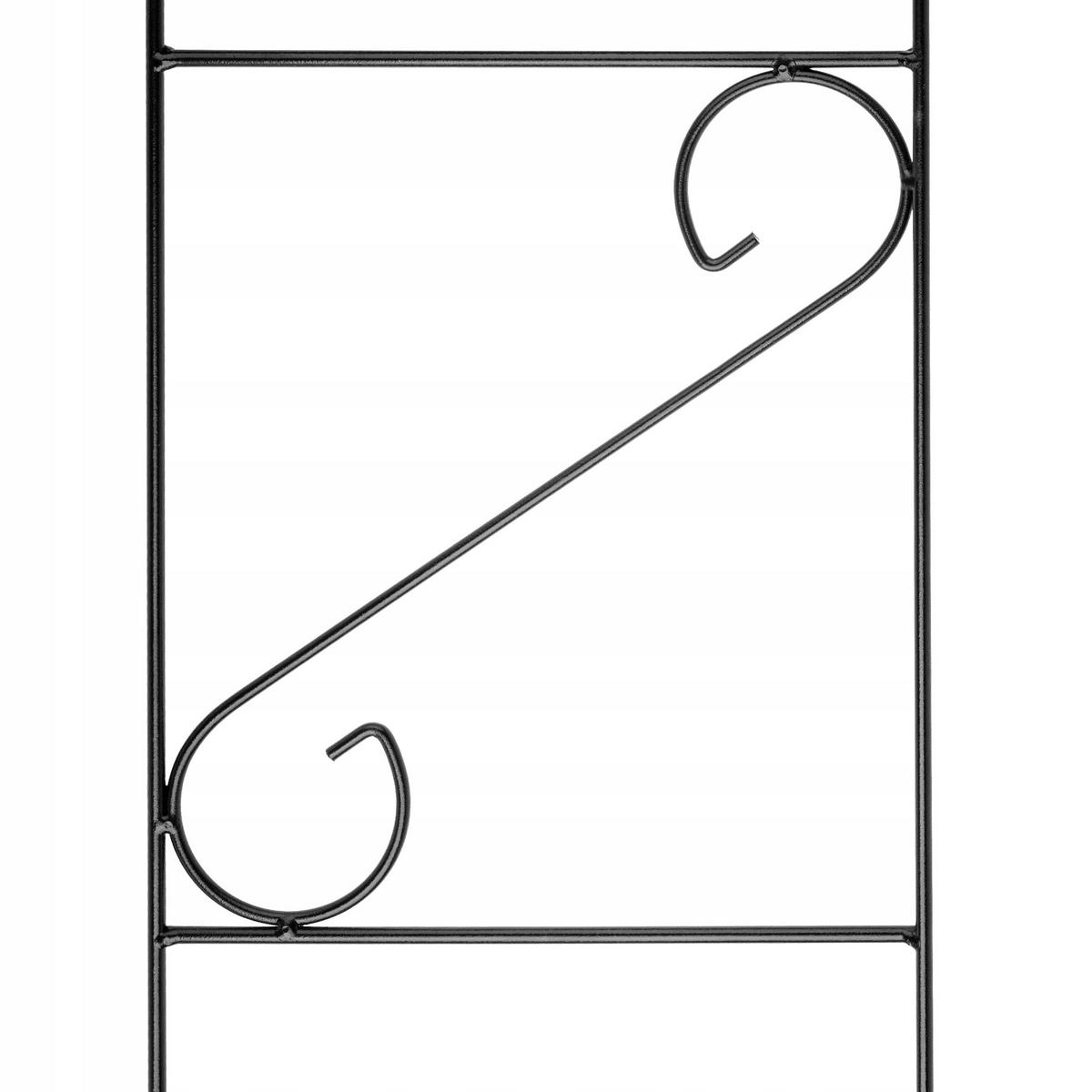 BLUMENGITTER, 26 x 211 cm, Schwarz - Schwarz, Metall (26/211cm) - KADAX