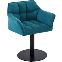 SESSEL Stoff türkis - Türkis/Schwarz, Textil/Metall (64/75/48cm) - CLP