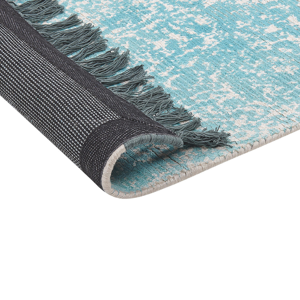 KURZFLOR-TEPPICH Akarsu 230/160 cm - Blau, Naturmaterialen (160/230cm) - Beliani