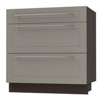 SCHUBLADENUNTERSCHRANK Kvantum D3M/80 80 / 50 / 82cm - Dunkelgrau/Beige, Holz/Holzwerkstoff (80/82/50cm) - Feldmann-Wohnen