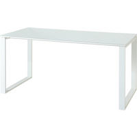 SCHREIBTISCH "Muenchen" Glasplatte & Kufengestell, 160x80 cm Weiß - Weiß, Holzwerkstoff/Metall (80/160/75cm) - KADIMA DESIGN