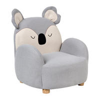 KINDERSESSEL Grau Hervik - Weiß/Braun, Textil (55/63/49cm) - Beliani
