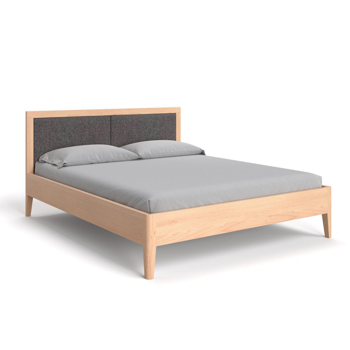 MASSIVHOLZBETT Silva aus Buche 200x220 cm, Storm 97 - Buchefarben/Naturfarben, Holz (200/220cm) - Danzz