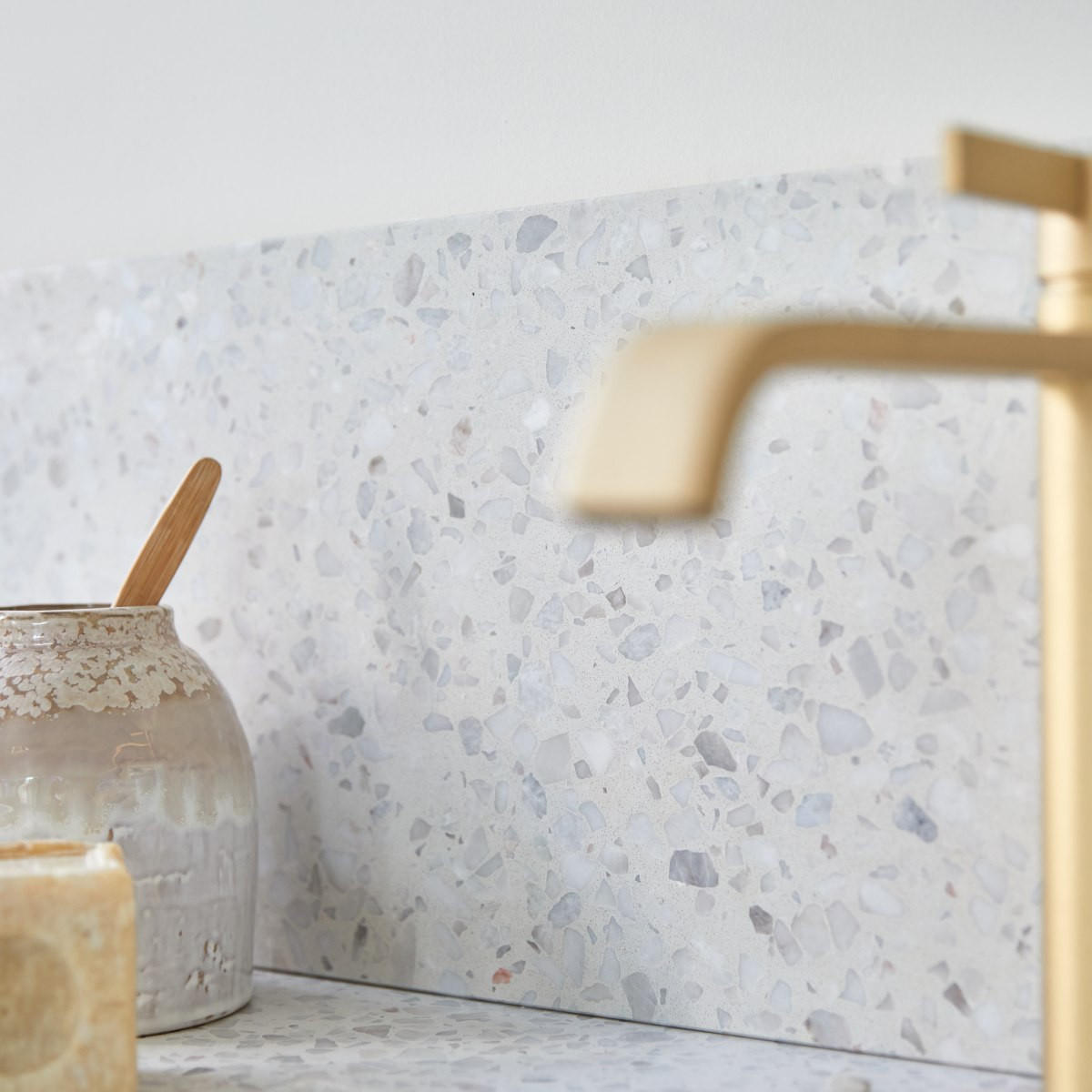 BADEZIMMERMÖBEL Edgar Beige aus Teak - Beige, Holz (120/90/46cm) - Tikamoon