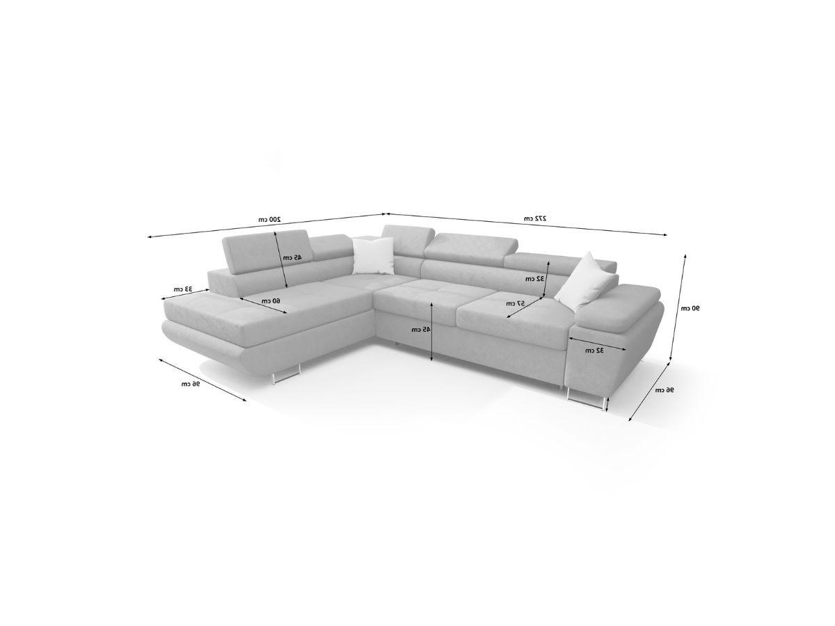 ECKSOFA KONGO RBN04, Eckcouch in L-Form mit Schlaffunktion, Farbe: Gelb, Velourstoff, Ottomane Links - Gelb, Textil (272/200cm) - O-Sofa