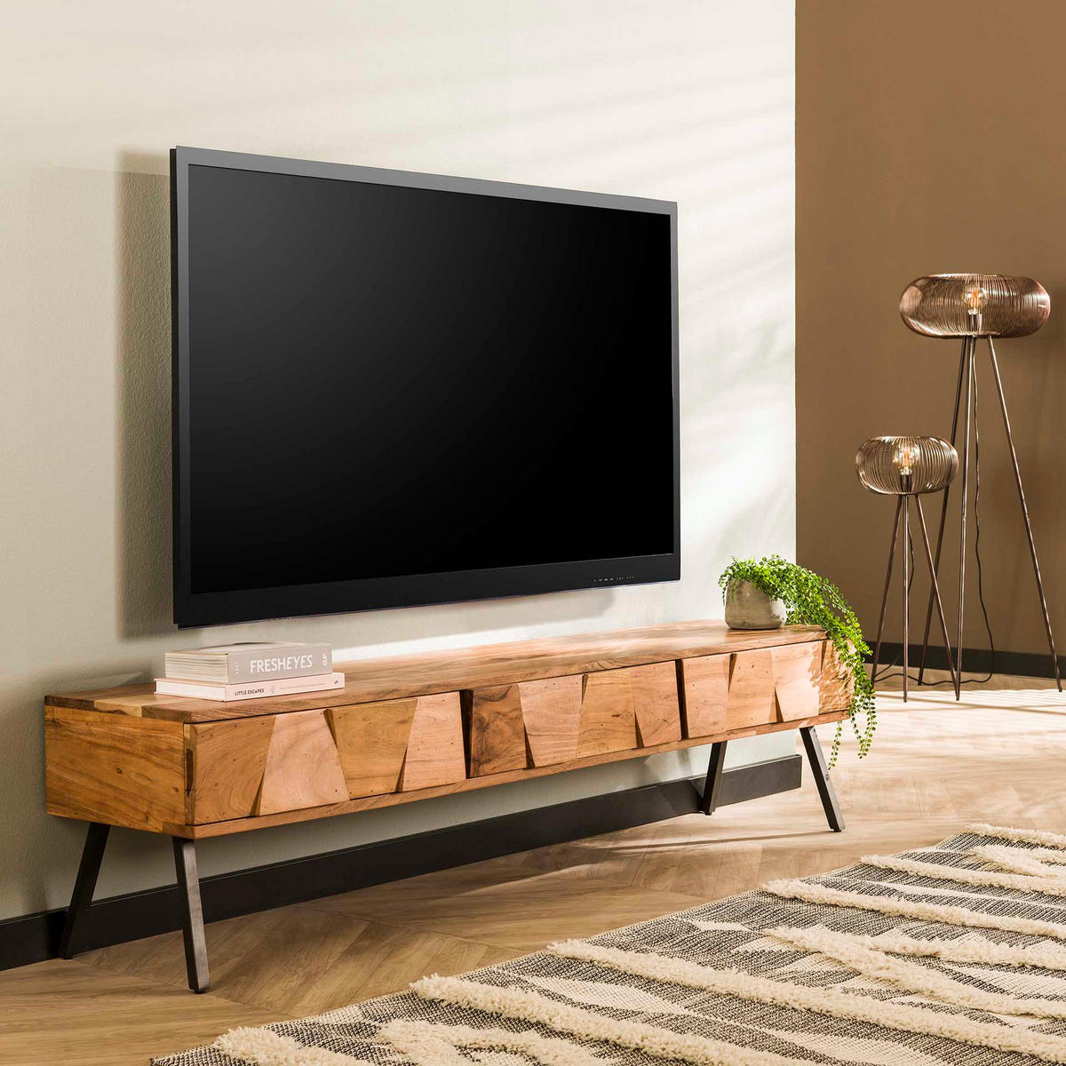 TV-MÖBEL Demn Brown 40/180/45 cm - Braun, Holz (180/45/40cm) - Hoyz Collection