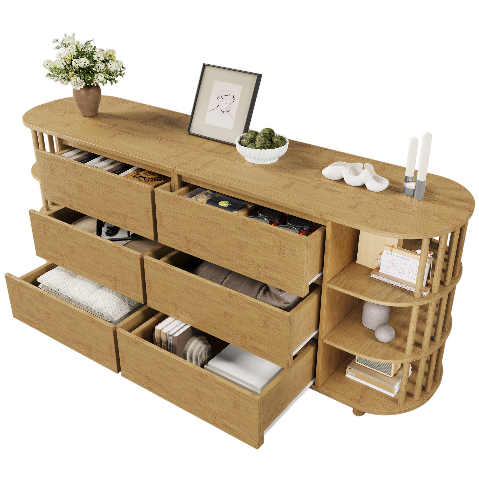 Ivmeu Sideboard Natur 160x75x40 cm