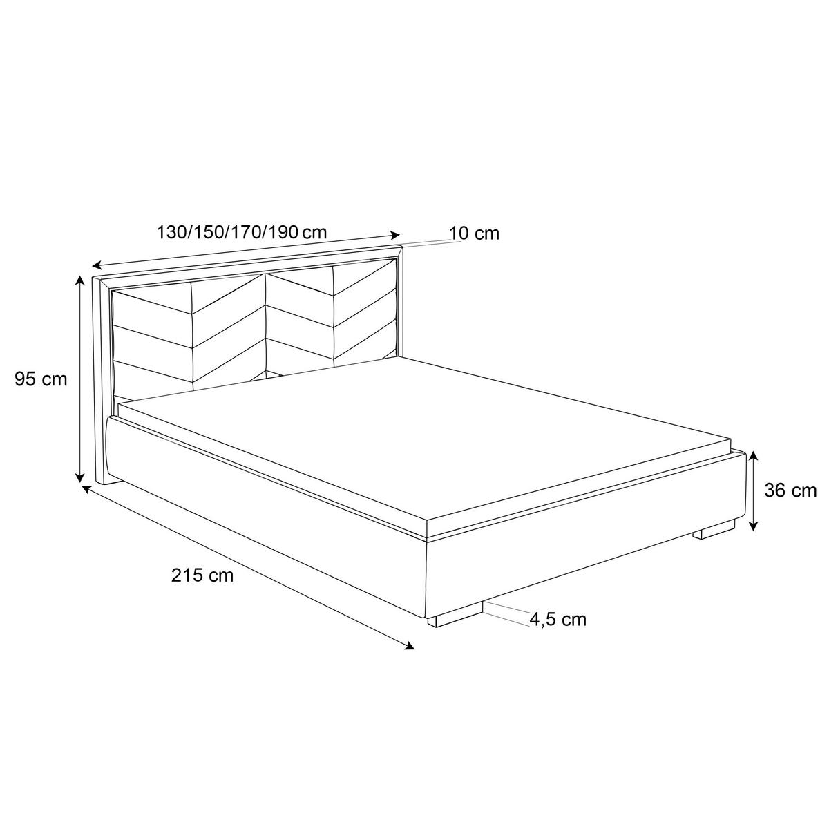 POLSTERBETT AURORA 140x200 mit Bettkasten Jasmine 100 - Schwarz, Textil (140/200cm) - Lookway