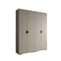 DREHTÜRENSCHRANK 236.7/200/47 4-türig - Kaschmir/Schwarz, Holz/Metall (200/236.7/47cm) - Abiks Möbel