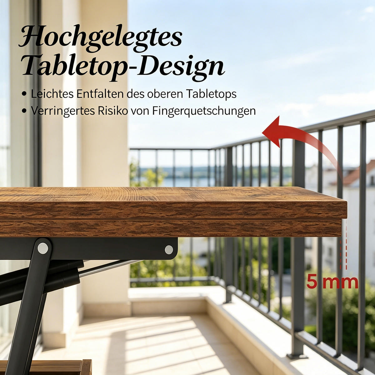 COUCHTISCH DE-37261 Lift-Top ausziehbar mit Rollen Braun - Braun, Holzwerkstoff (50.5/100/53cm) - ComfortXL