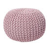 POUF Conrad 50/50/35 cm - Pink, Naturmaterialen/Textil (50/35/50cm) - Beliani