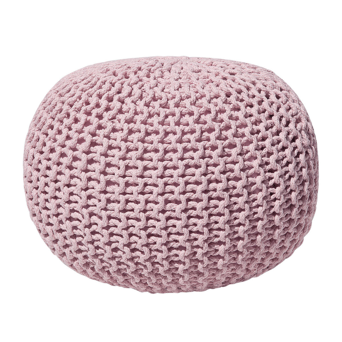 POUF Conrad 50/50/35 cm - Pink, Naturmaterialien/Textil (50/35/50cm) - Beliani