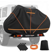 FAHRRADABDECKUNG für Heckträger für 2 Fahrräder 203 x 91 x 127 cm Wasserdicht Baumwollfutter - Schwarz, Textil (91/127/203cm)