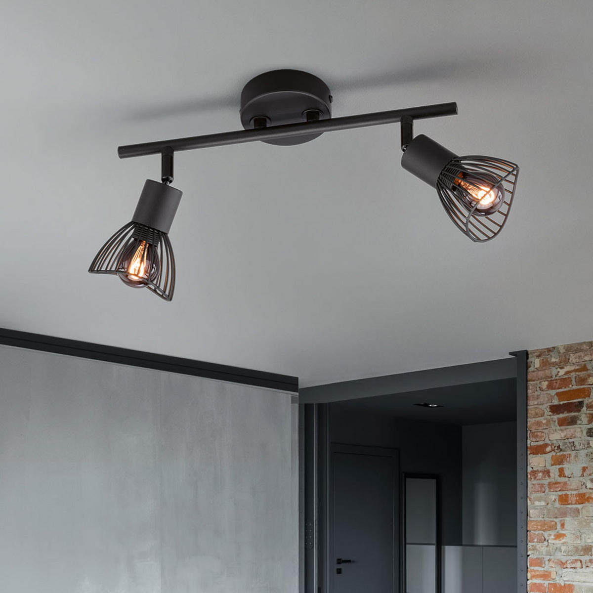 LED DECKENLEUCHTE Metall Schwarz - Schwarz, Metall (30/9.5/19.5cm)