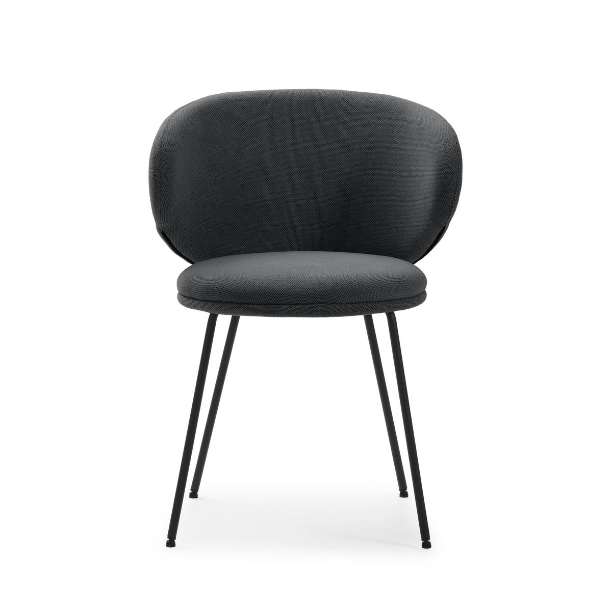 ESSZIMMERSTUHL Rush Grau 60/58/51 cm 2er-Set - Grau, Textil (58/51/60cm) - Calicosy