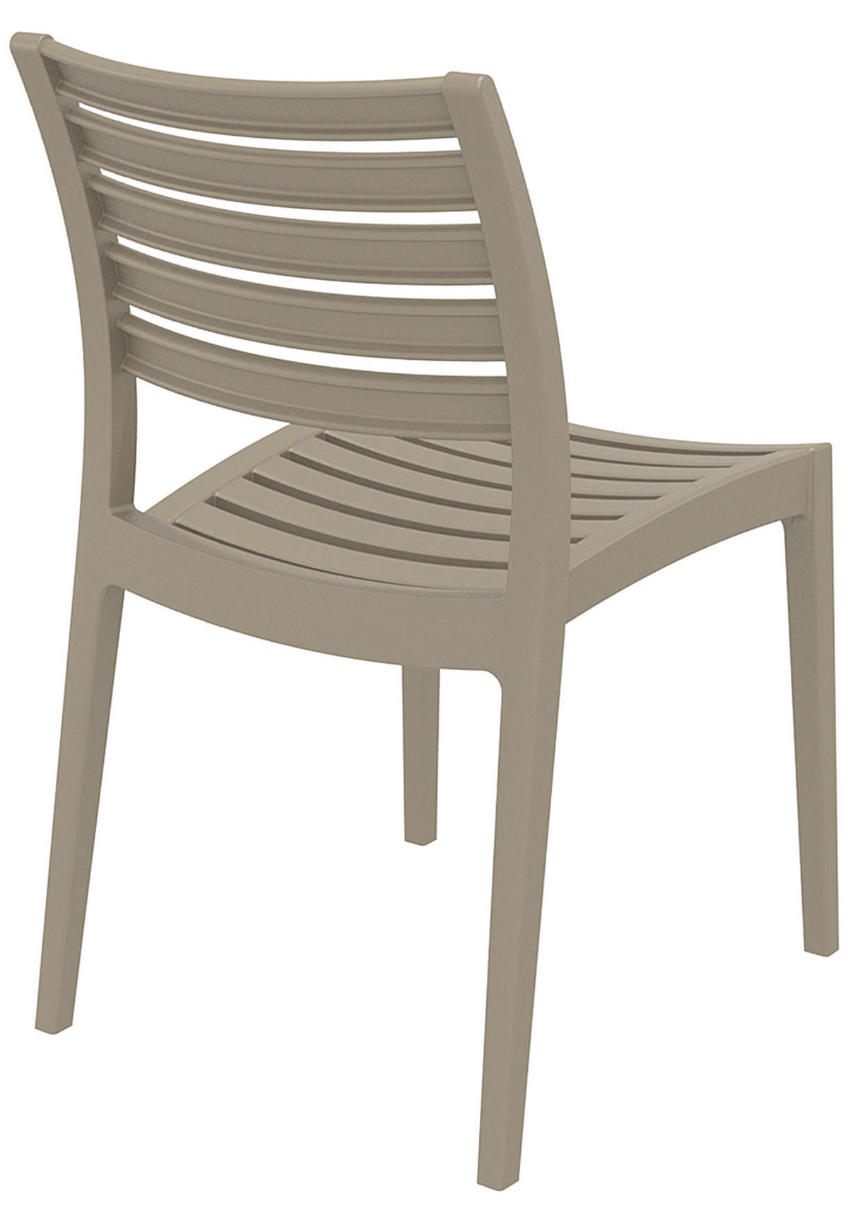 GARTENSTUHL 2er Set Kunststoff schlamm - Schlammfarben, Kunststoff (48/82/48cm) - CLP