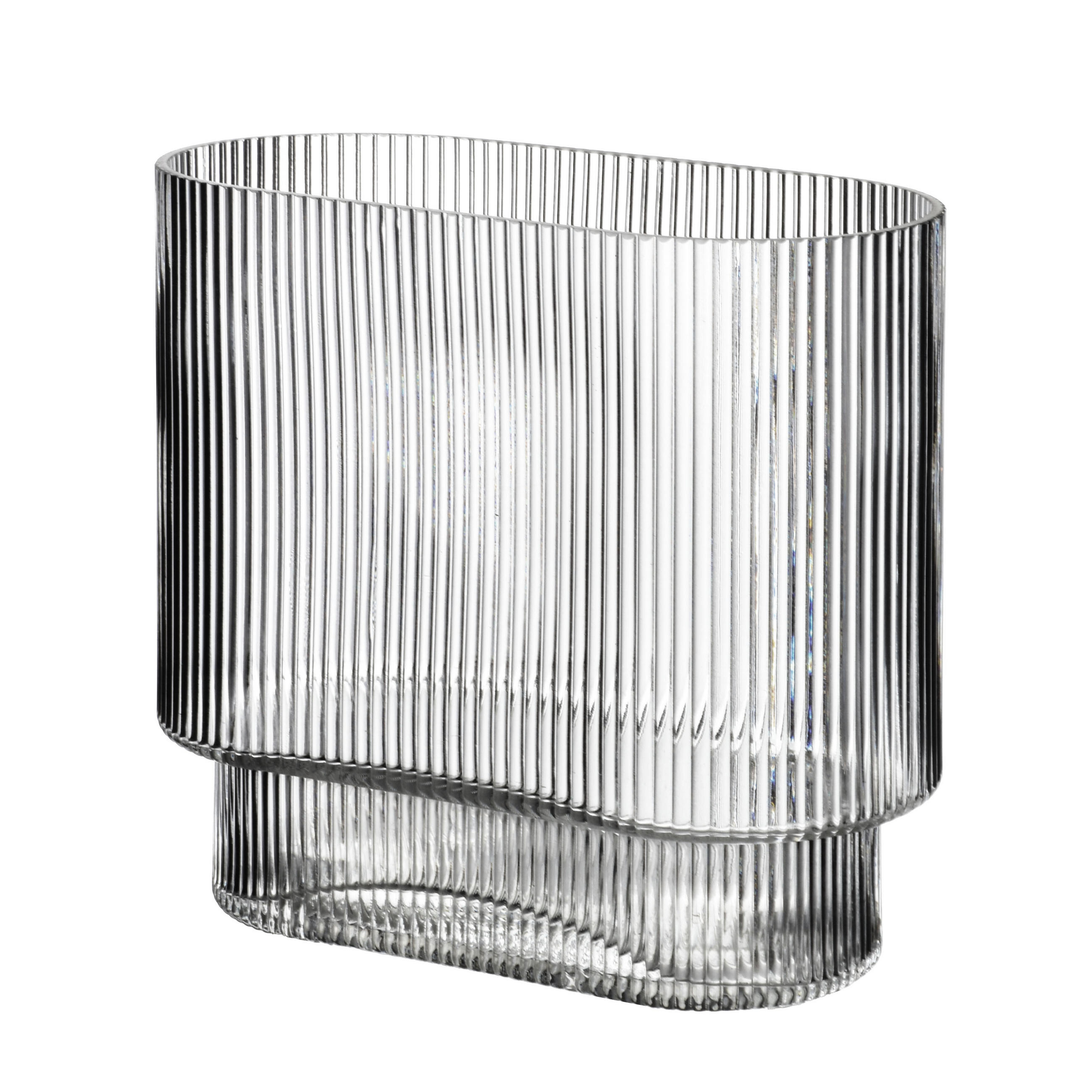VASE Serenite Transparent 19,5x10xh18 cm Glas - Transparent, Glas (18cm) - Mondex