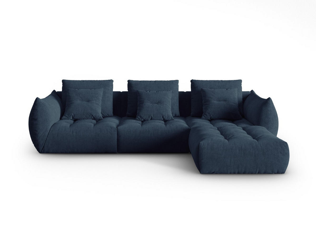 SOFA modular Bloom aus strukturiertem Stoff dunkelblau 2 Sitzplätze - Dunkelblau, Textil (216/332cm) - Micadoni