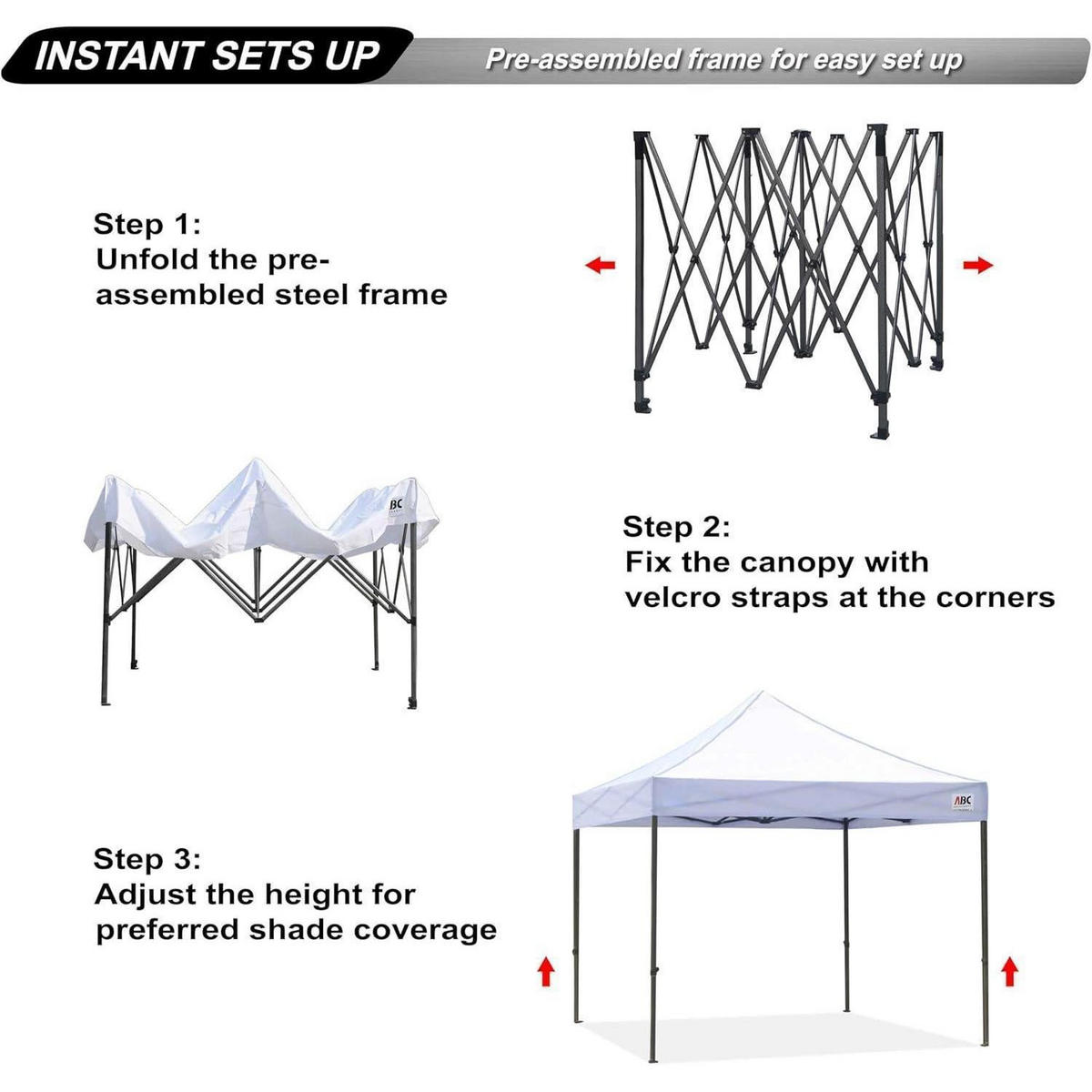 PAVILLON Pop-up 2,5 x 2,5 m Weiß Wasserdicht - Weiß, Textil (243.8/335.3/243.8cm)