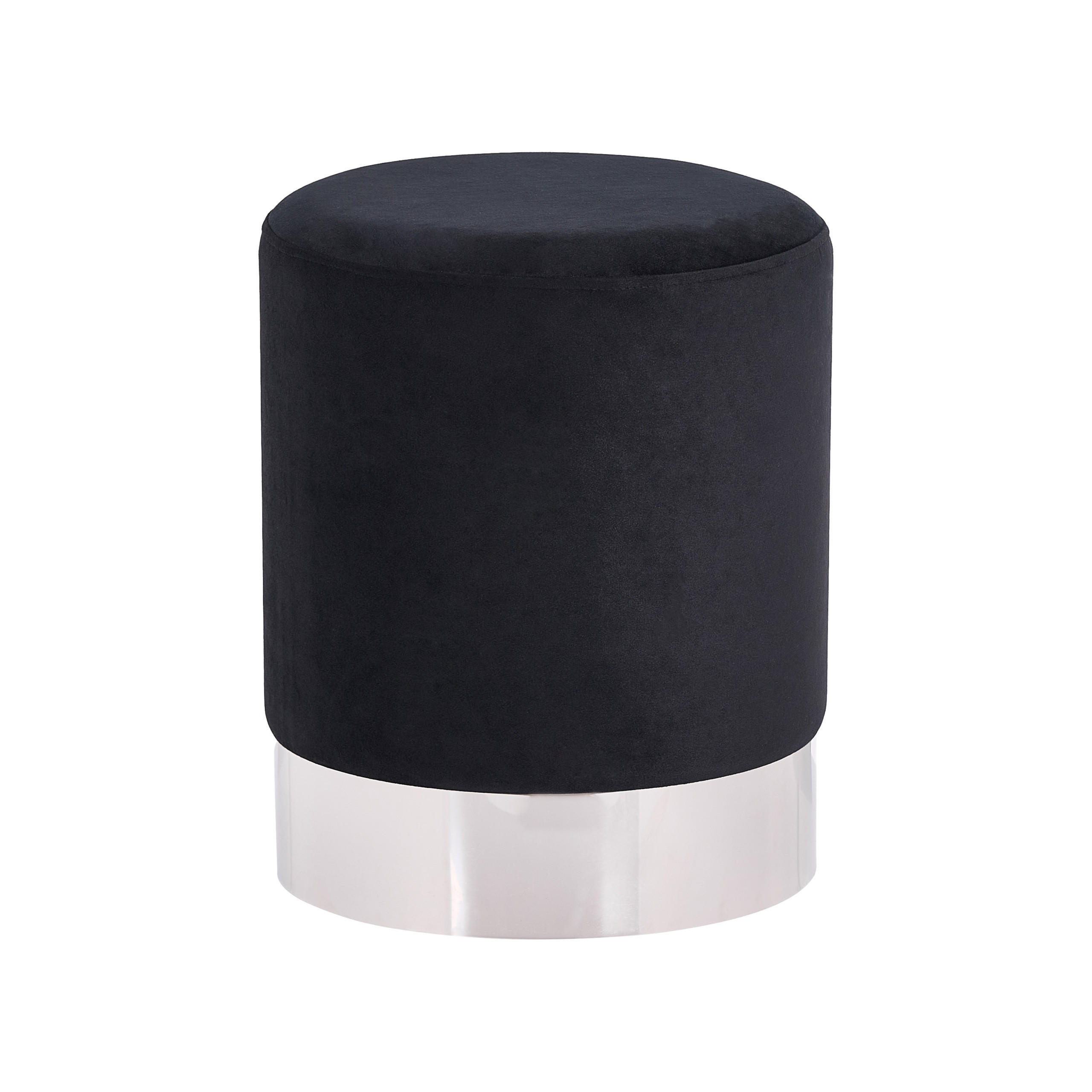 POUF Brigitte 36/36/44 cm - Schwarz, Textil (36/44/36cm) - Beliani