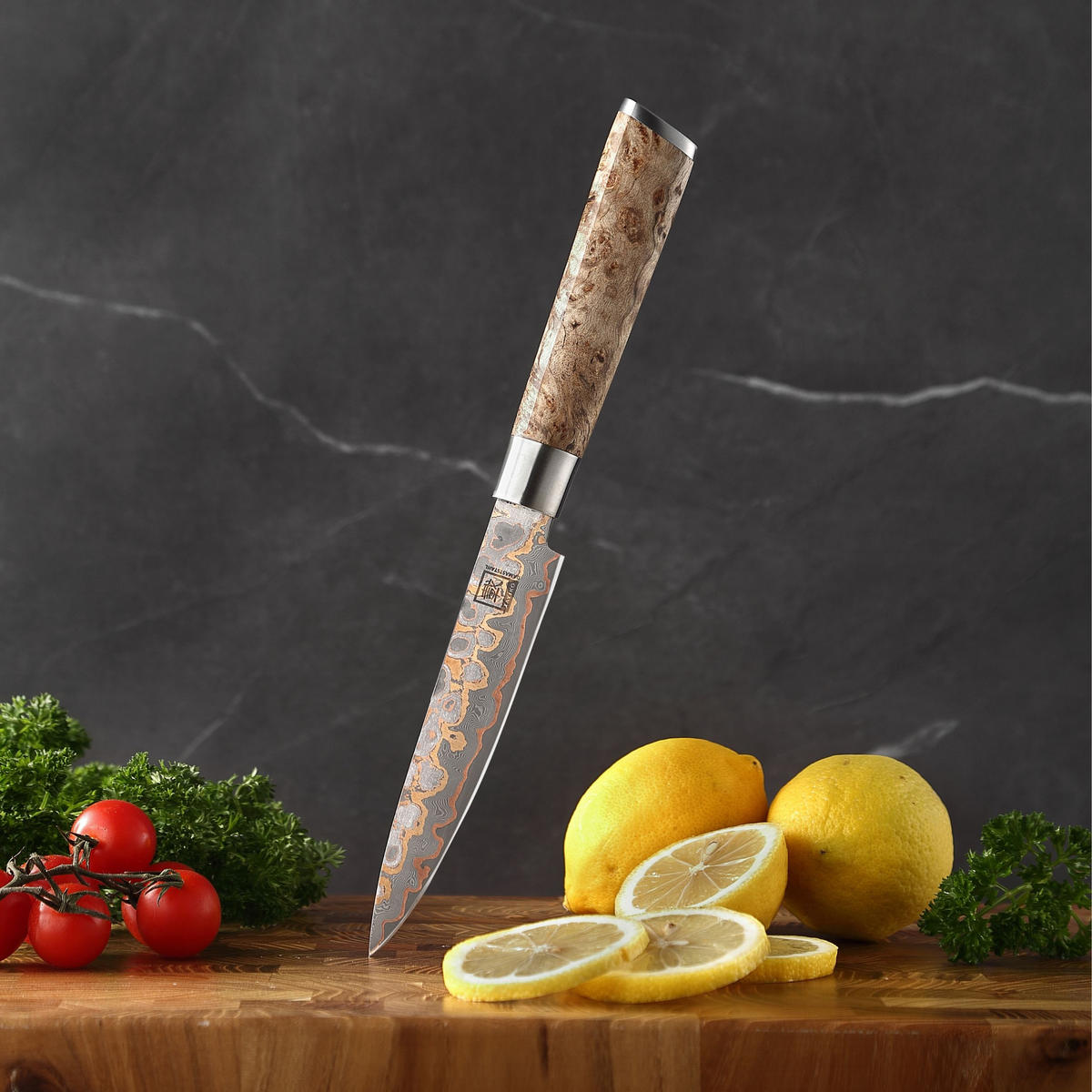 ALLZWECKMESSER 14 cm - Ahornfarben, Holz/Metall (25cm) - Zayiko