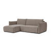 ECKSOFA TAUER 3-Sitzer rechts, taupe - Taupe/Schwarz, Holz/Textil (248/173cm) - Courtois Laville