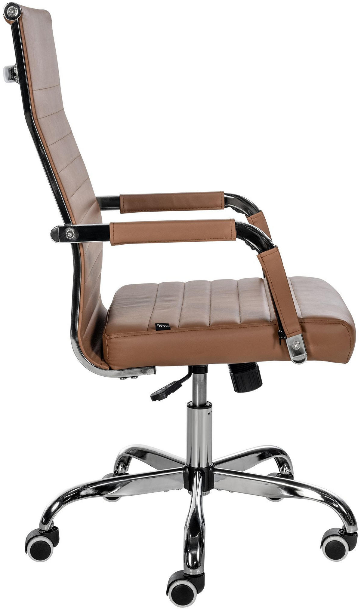 DREHSTUHL Lederlook hellbraun - Hellbraun, Textil/Metall (51/98/63cm) - CLP