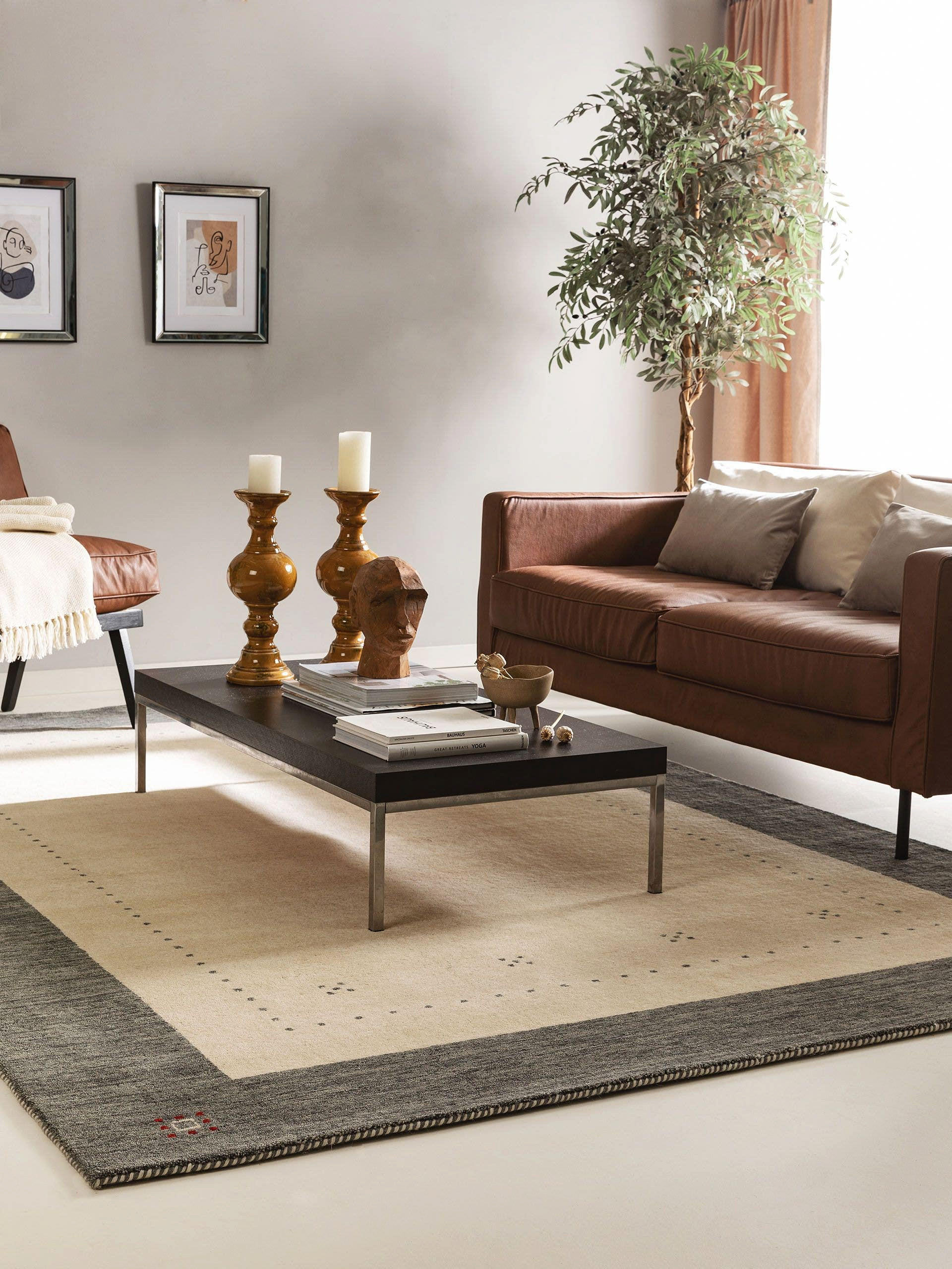 WOLLTEPPICH Jamal Beige/Grau 250x350 cm - Beige, Textil (250/350cm) - benuta Nest