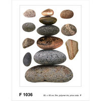 WANDTATTOO Kieselsteine 85 x 65 cm - Grau, Papier (85/65/65cm) - Sanders & Sanders