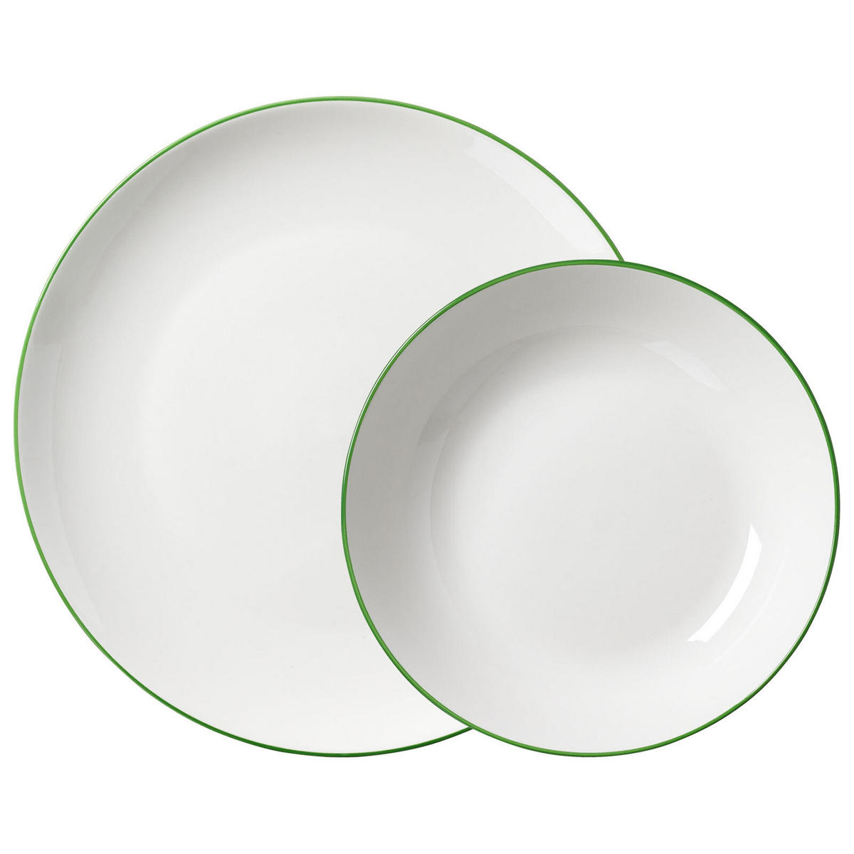 TAFELSERVICE Adela grün 12er Set - Grün, Keramik (1/1/1cm) - Ritzenhoff Breker