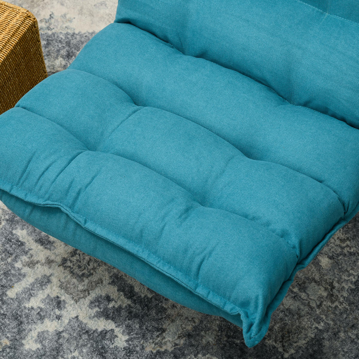 RELAXSESSEL Stahl, Samt, Blau - Blau, Metall (70/95/62cm) - HOMCOM