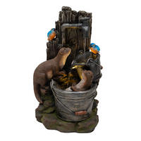 GARTENBRUNNEN "Otter Oasis" - Grau, Kunststoff (38.5/30/62cm) - Monstershop