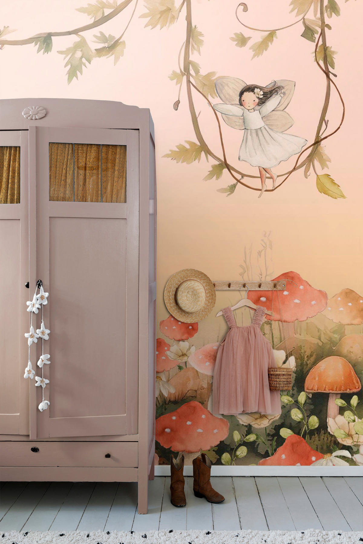 FOTOTAPETE Elfen 250 x 279 cm - Pink, Papier (250/279cm) - ESTAhome