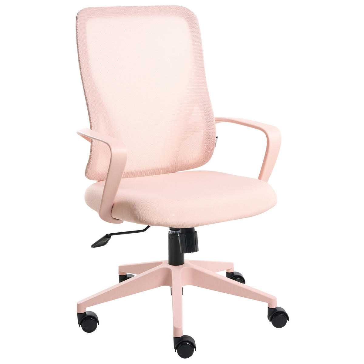 BÜROSTUHL Pastellrosa Luma - Pink, Textil (60/98/60cm) - Beliani