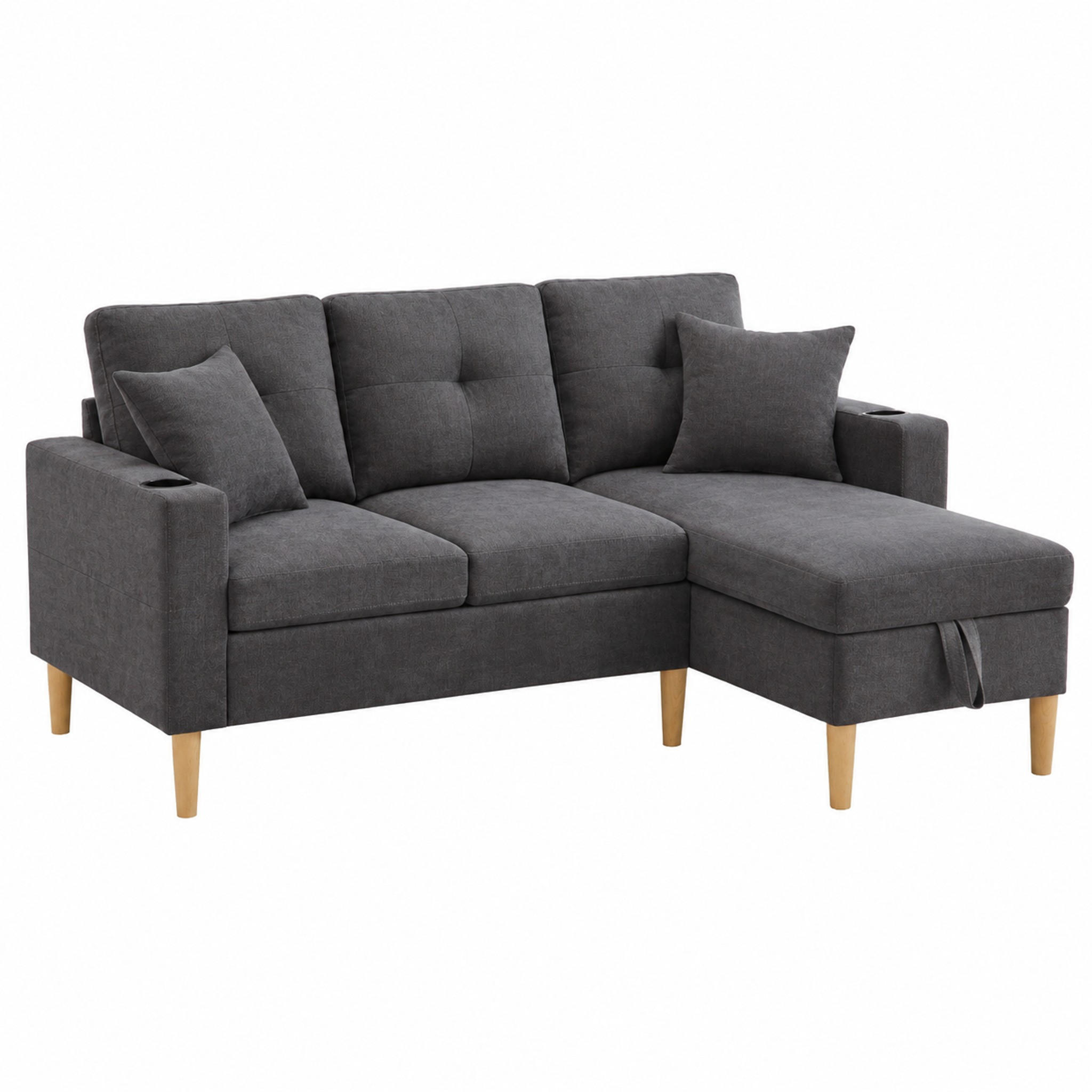 Meubliv Sofa Dunkelgrau 175x129 cm