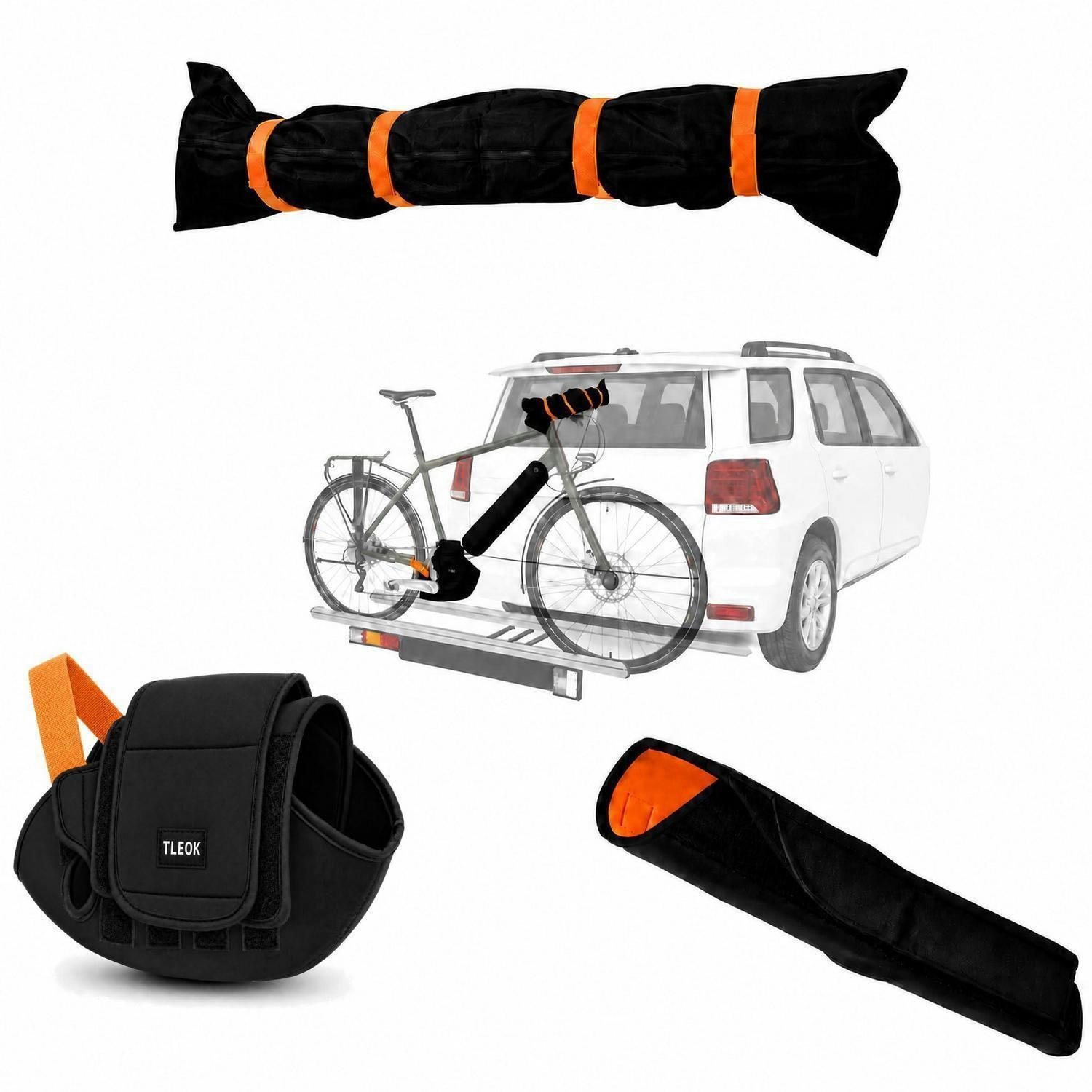 TRANSPORTSCHUTZ Set 3-teilig für E-Bike Motor, Akku und Lenker - Schwarz, Kunststoff (25/5/95cm)