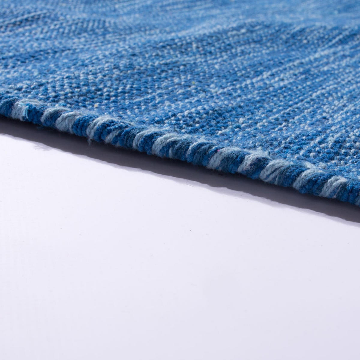 NATURFASERTEPPICH 80/150 cm Kilim 210 - Blau, Naturmaterialien (80/150cm) - Paco Home