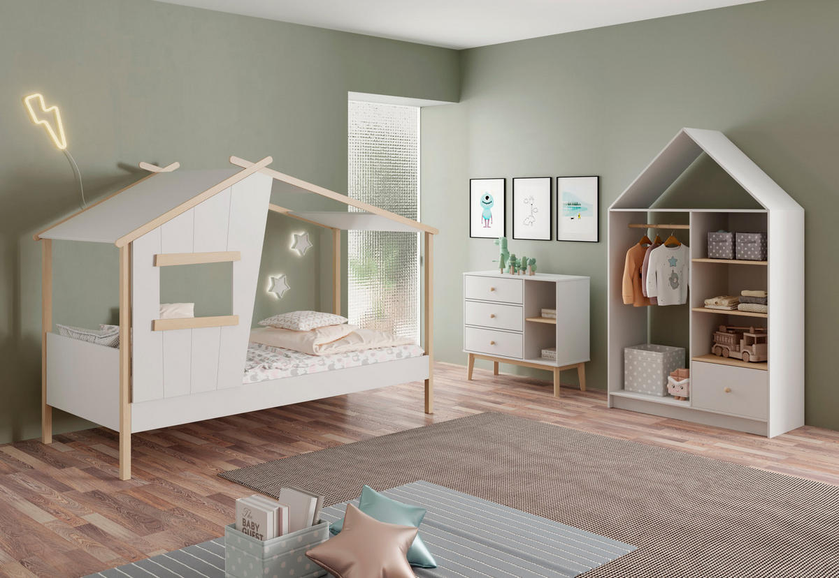 KOMMODE Esteban Weiß 90/40/81 cm - Weiß, Holz (40/81/90cm) - Calicosy