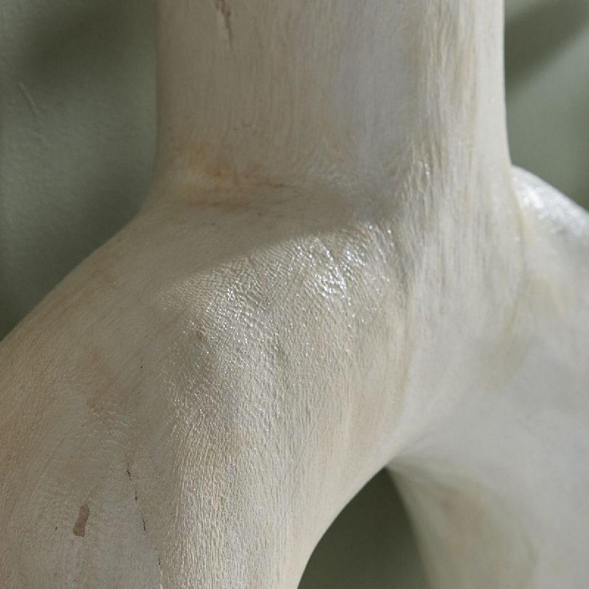HOLZVASE Matisse 28,5/35,5 cm - Weiß, Holz (36cm)