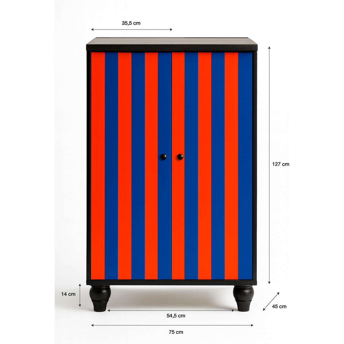 SCHRANK SIDEBOARD mit 2 Türen MARCUS - Multicolor, Holzwerkstoff (75/127/45cm) - RNT By Really Nice Things