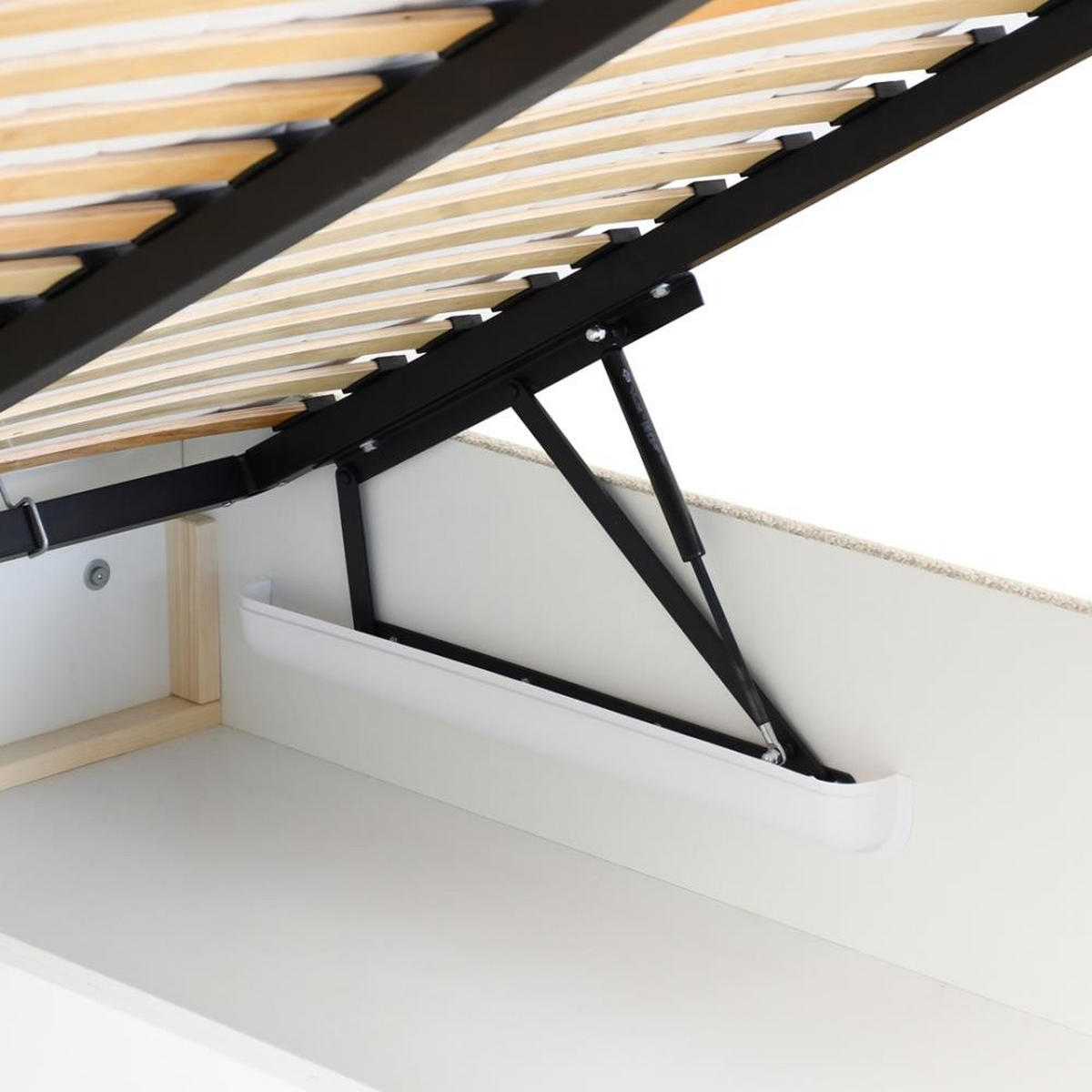 POLSTERBETT Motti ohne Matratze und Topper, 140x200 cm, Creme - Beige, Textil (140/200cm) - Beautysofa