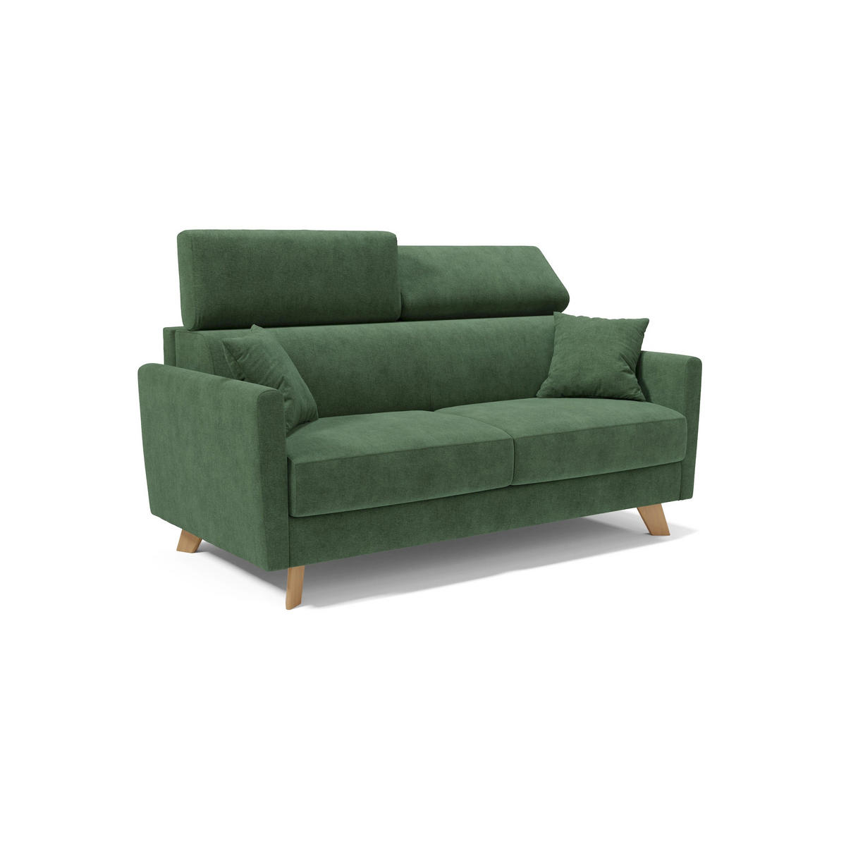 SCHLAFSOFA Francy - Grün, Metall (180/92/97cm) - Divani.store