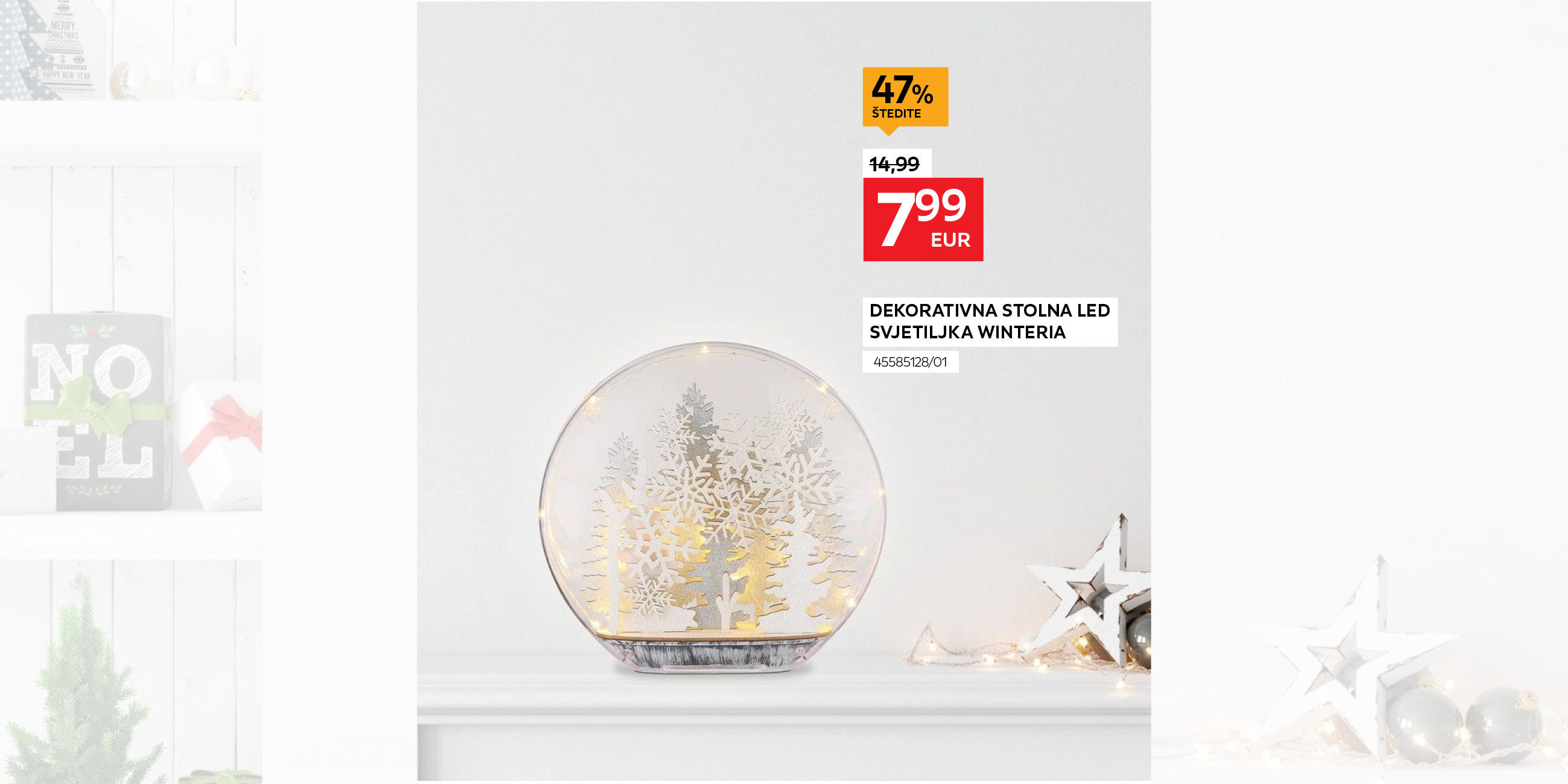 dekorativna stolna led svjetiljka Winteria 4558512801 umjesto 14,99 € nova cijena 7,99 € - štedite 47%