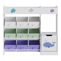 KINDERREGAL Søndreland - Lila/Hellgrün, Holzwerkstoff (90/80/29.5cm) - [en.casa]