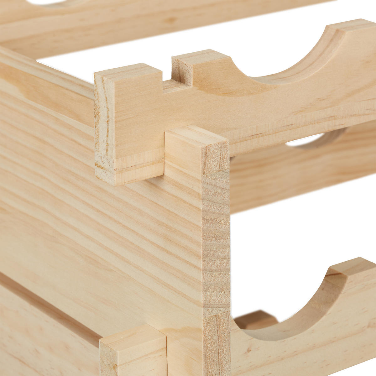 WEINREGAL - Hellbraun, Holz (82/73/25cm) - Relaxdays