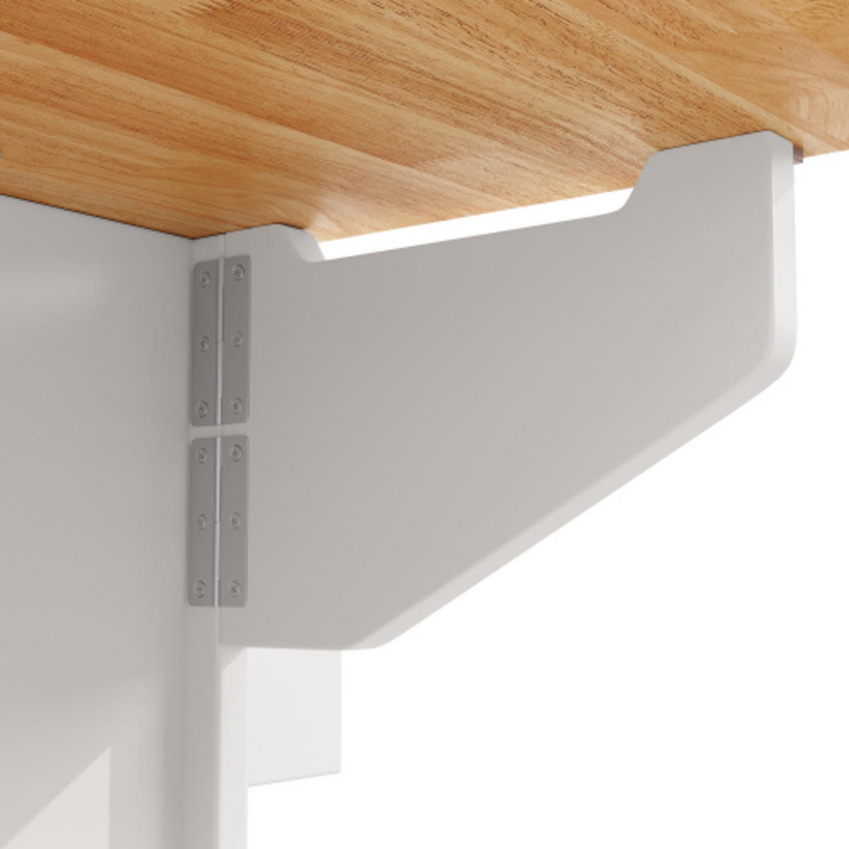 KÜCHENINSEL 120×45-73×93 cm ausziehbarer aus MDF und Metall mit viel Stauraum, weiß - Weiß, Holzwerkstoff (120/93/73cm) - Luhomfu
