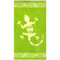 STRANDTUCH Frottee Velours Jacquard Grün 90x170 400g/m² - Cosmo - Grün, Textil (90/170cm) - LE COMPTOIR DE LA PLAGE